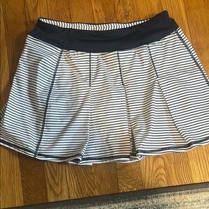 Striped Black and White Skort
